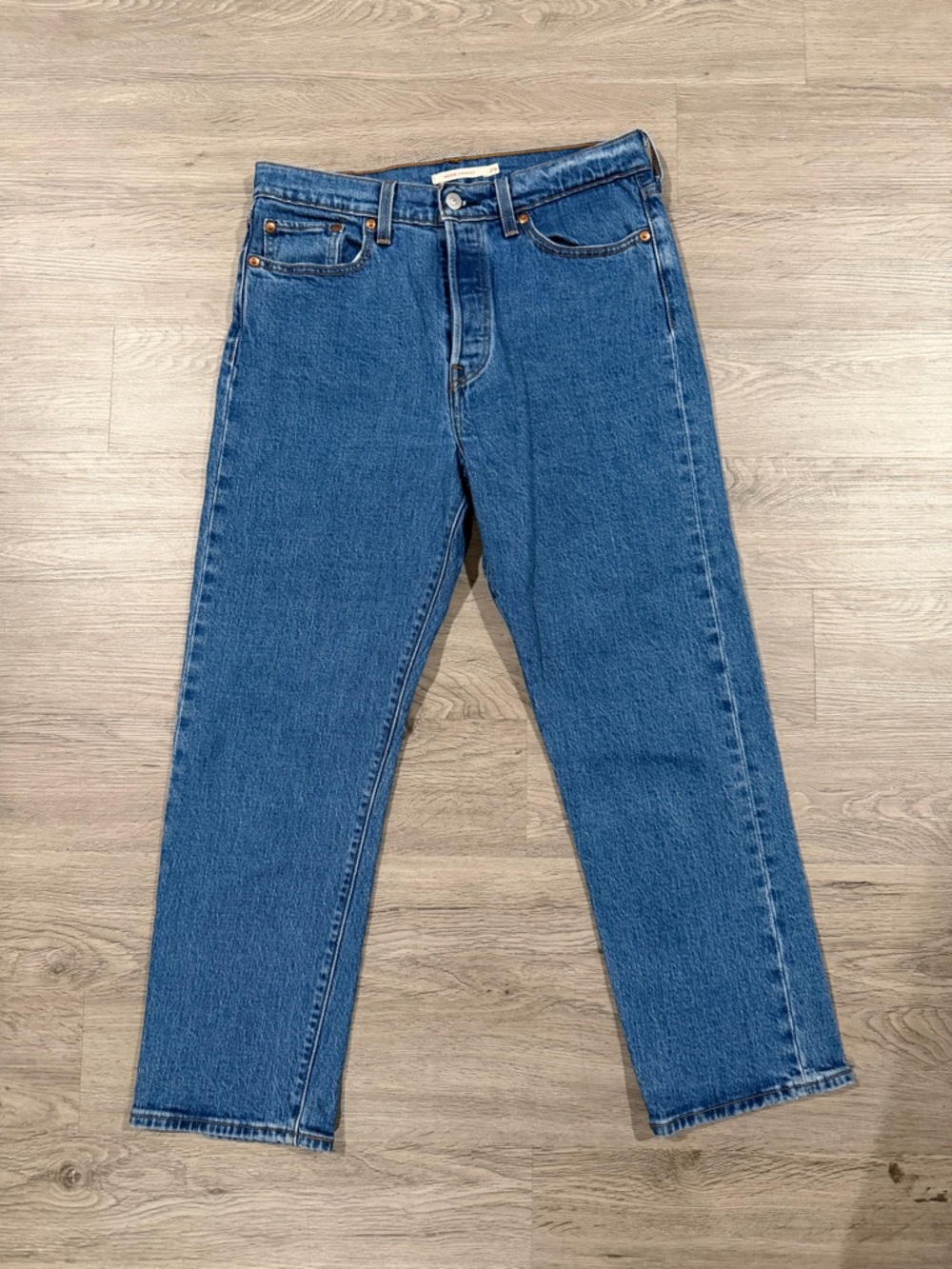 Levi’s Wedgie Straight Blue Straight-Leg Jeans button fly